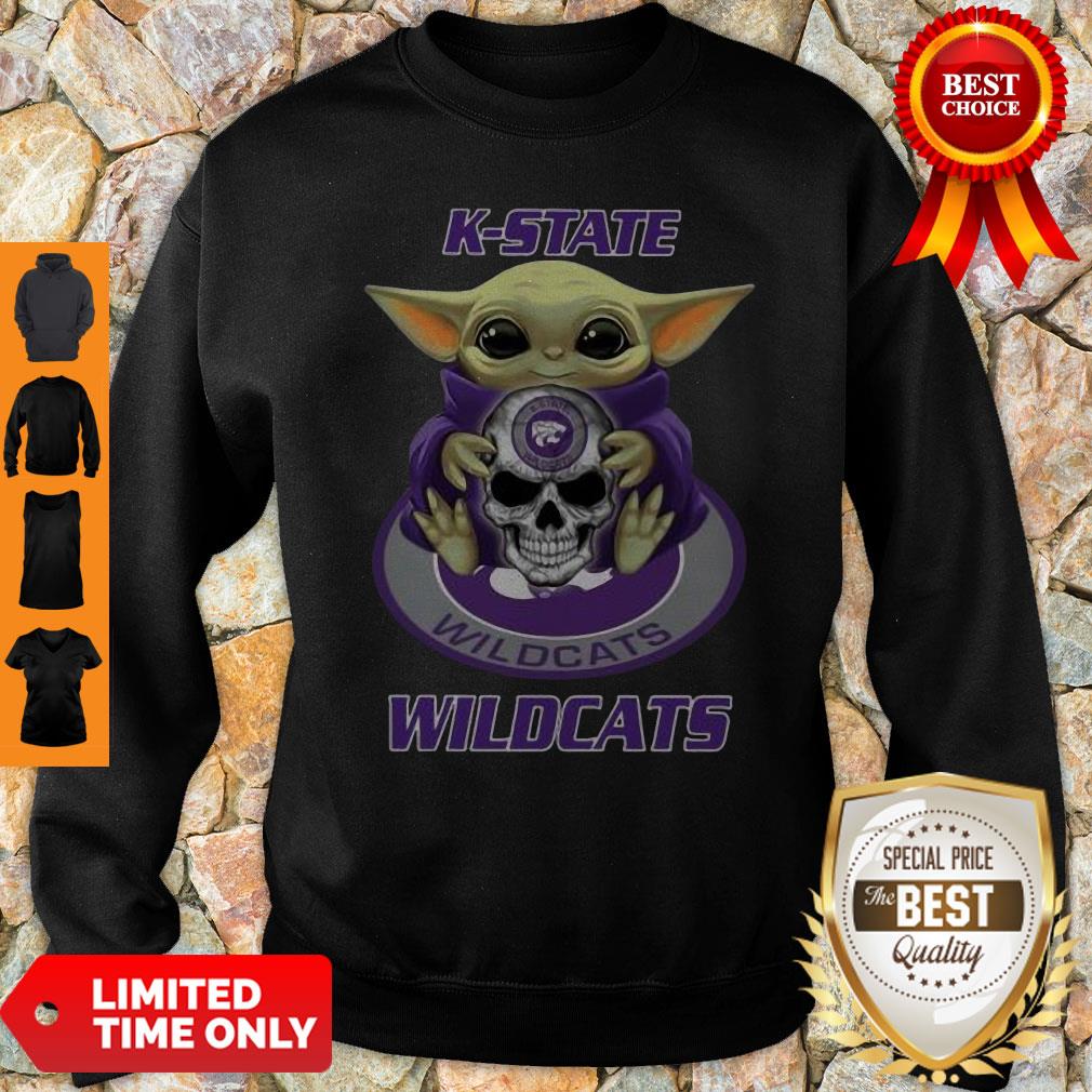 Pretty Baby Yoda Hug Skull K-State Wildcats Sweatshirt Pretty Baby Yoda Hug Skull K-State Wildcats Sweatshirt