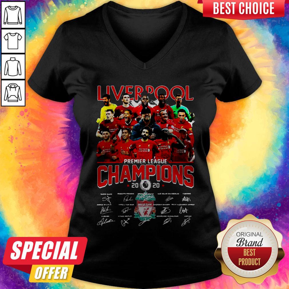 Premium Liverpool Premier League Champions 2019 2020 V-neck Premium Liverpool Premier League Champions 2019 2020 V-neck