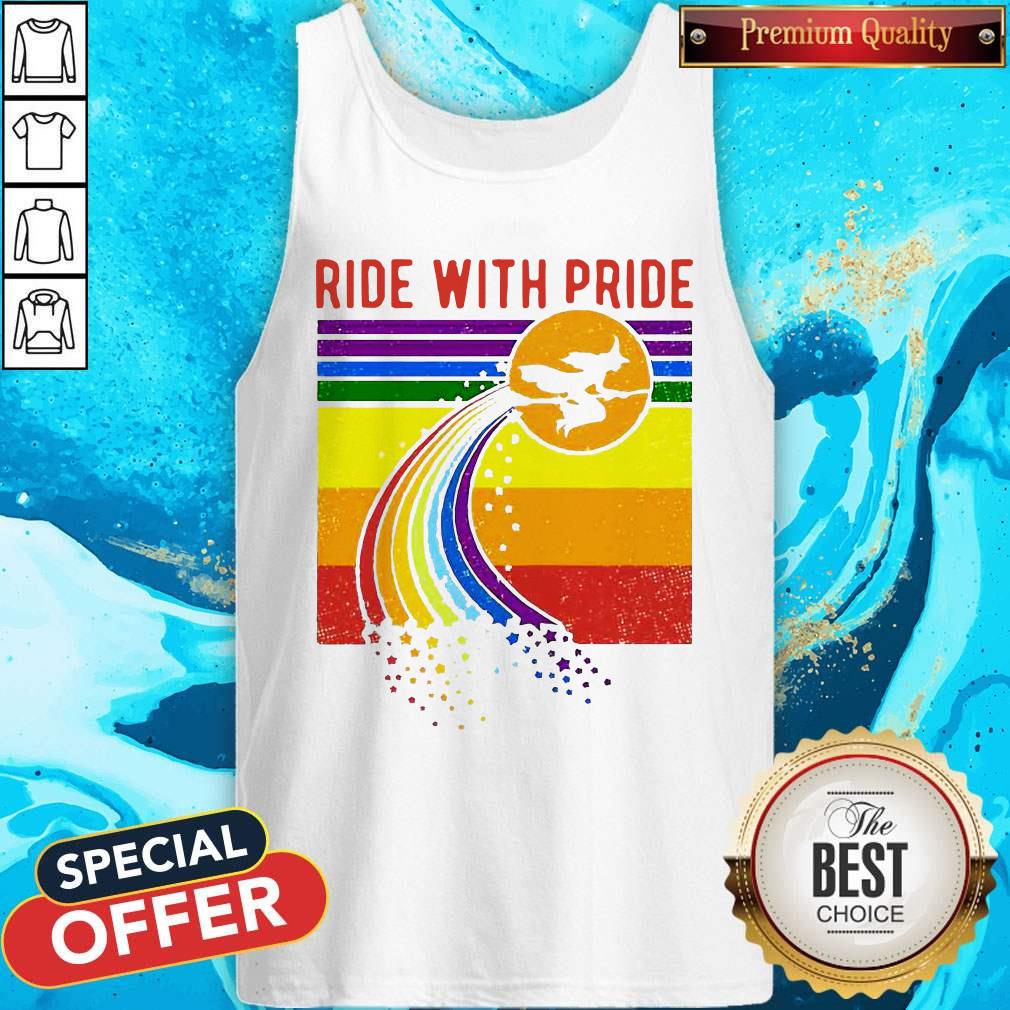 Pretty Witch Ride With Pride LGBT Pride Vintage Tank Top Pretty Witch Ride With Pride LGBT Pride Vintage Tank Top