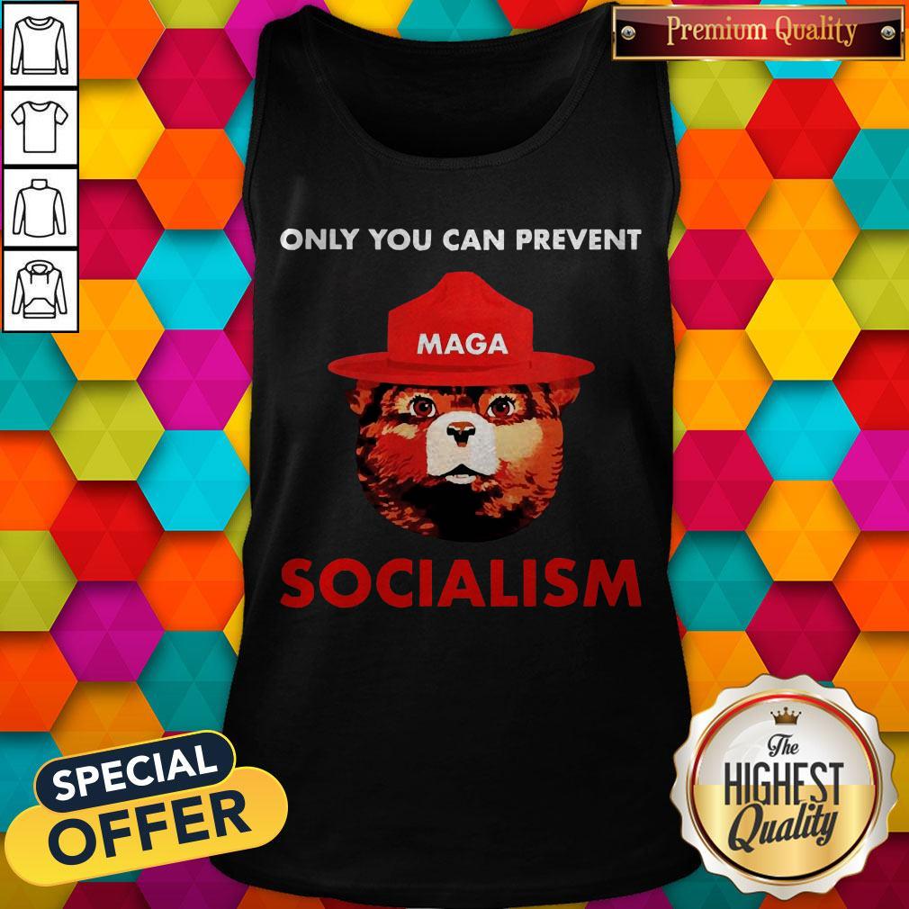 Pretty Maga Bear Only You Can Prevent Socialism Tank Top Pretty Maga Bear Only You Can Prevent Socialism Tank Top