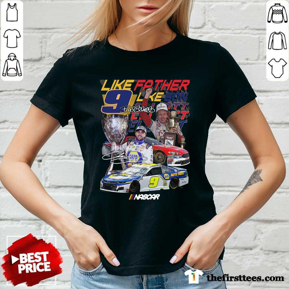 Like Father Like Son 9 Chase Elliott Signature V-neck - Design by Thefirsttees.com Like Father Like Son 9 Chase Elliott Signature V-neck - Design by Thefirsttees.com