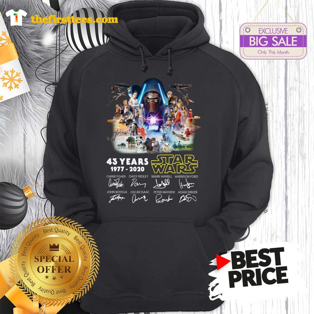 Official Kylo Ren 43 Years Of Star Wars Signature Hoodie- Design by Thefristtees.com