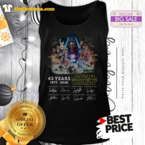 Official Kylo Ren 43 Years Of Star Wars Signature Tank Top- Design by Thefristtees.com