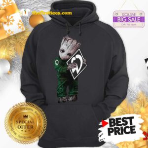 Official Like Baby Groot Hug Werder Bremen Hoodie - Design by Thefristtees.com