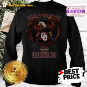 Top Eagle Harley Davidson Oklahoma Sooners Sweatshirt- Design by Thefristtees.com