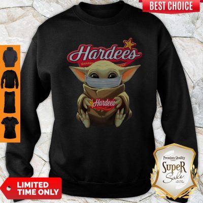 Pretty Baby Yoda Face Mask Hug Hardee’s Sweatshirt