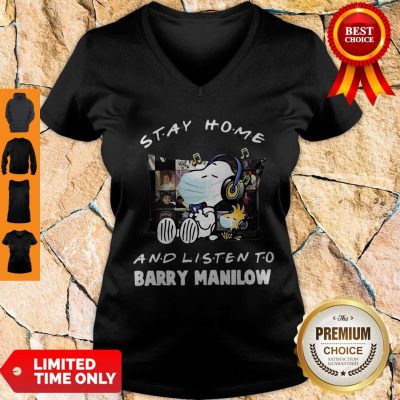 Snoopy Stay Home And Listen To Brad Paisley COVID-19 V-Neck