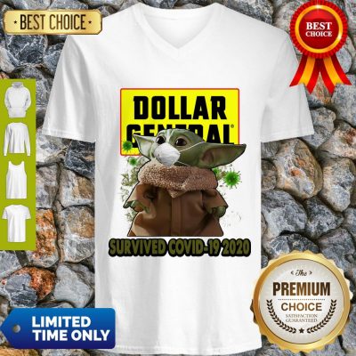 Baby Yoda Mask Dollar General Survived COVID-19 2020 V-neck