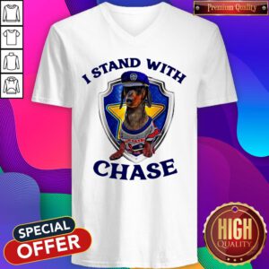 Funny Dachshund I Stand With Chase V-neck