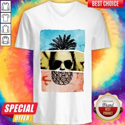 Funny Pineapple Face V-neck