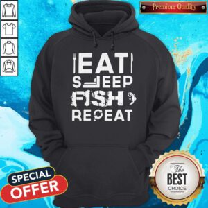 Nice Eat Sleep Fish Repeat Hoodie