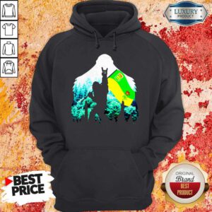 Official Bigfoot Saskatchewan Flag In The Forest Hoodie