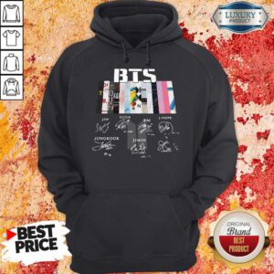 Pretty BTS Graphic Signatures Hoodie
