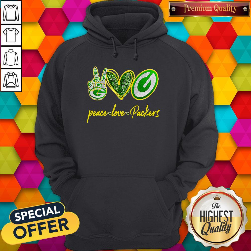 Awesome Peace Love Packers Shirt - Image 4