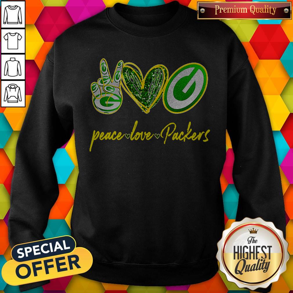 Awesome Peace Love Packers Shirt - Image 3