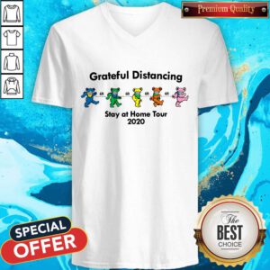 Funny Grateful Distancing Stay At Home Tour 2020 V-neck