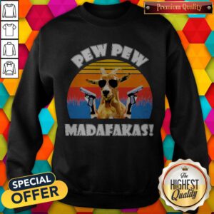 Funny Mountain Goat Pew Pew Madafakas Vintage Sweatshirt