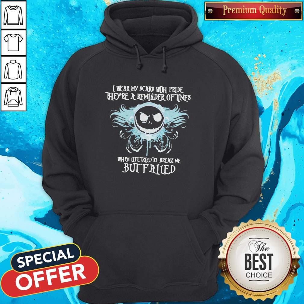 Halloween Jack Skellington I Wear My Scars With Pride They’re A Reminder Of Times Shirt - Image 5