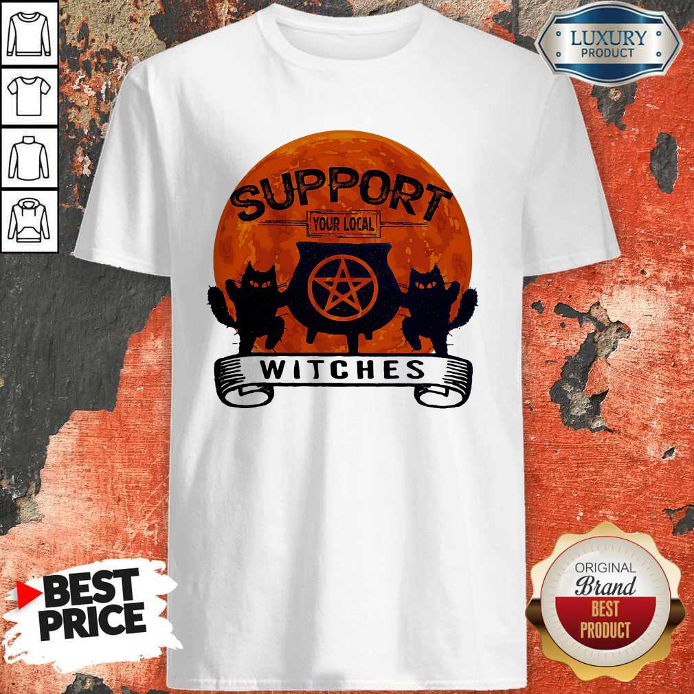 Halloween Support Your Local Witches Blood Moon Shirt