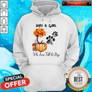 Just A Girl Who Love Fall And Dogs Autumn Pumpkin Hoodie