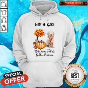 Just A Girl Who Love Fall And Golden Retrievers Autumn Pumpkin Hoodie
