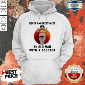 Never Underestimate An Old Man With A Scooter Blood Moon Hoodie