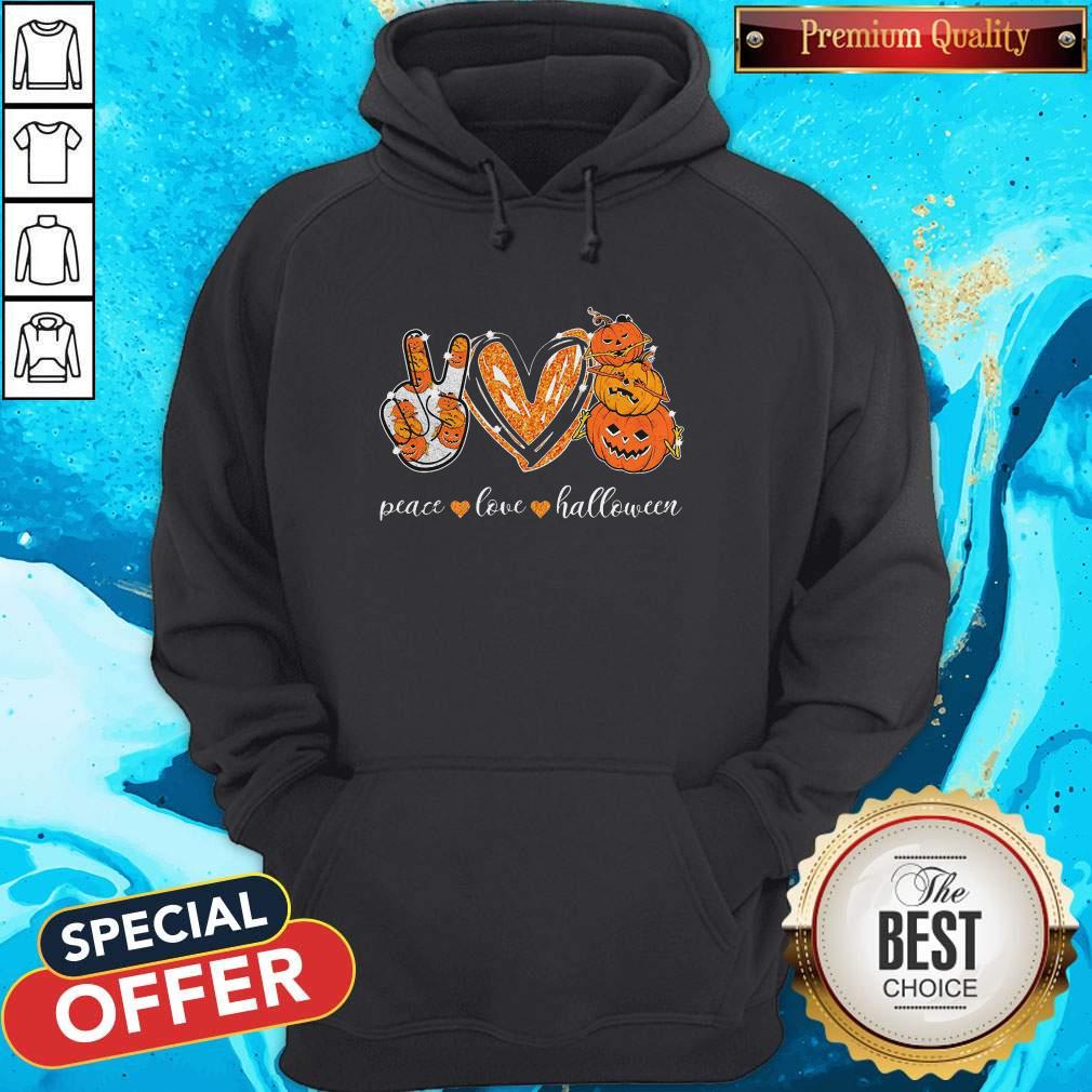 Official Peace Love Pumpkin Halloween Shirt - Image 5