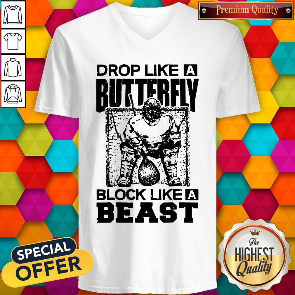 Pretty Drop Like A Butterfly Block Like A Beast Shirt - Image 3