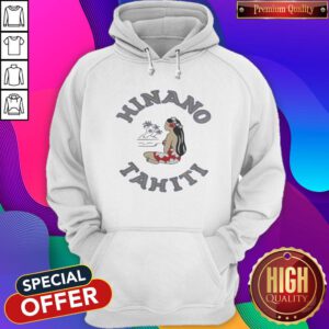 Pretty Hinano Tahiti Girl Beach Coconut Tree Hoodie