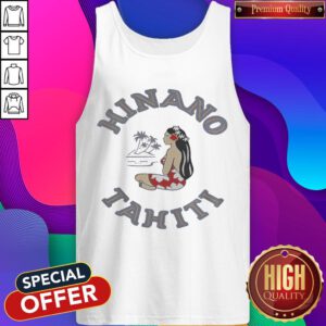 Pretty Hinano Tahiti Girl Beach Coconut Tree Tank Top