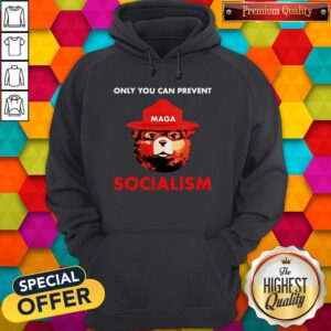 Pretty Maga Bear Only You Can Prevent Socialism Hoodie