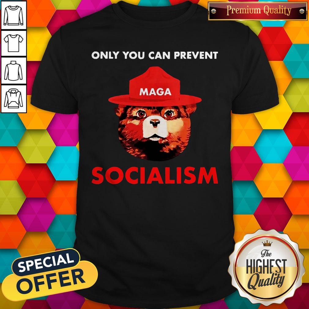 Pretty Maga Bear Only You Can Prevent Socialism Shirt