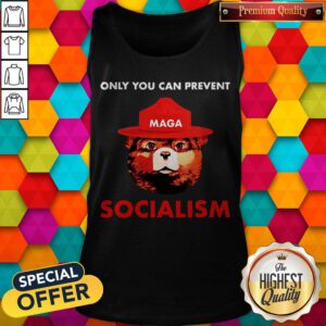 Pretty Maga Bear Only You Can Prevent Socialism Tank Top