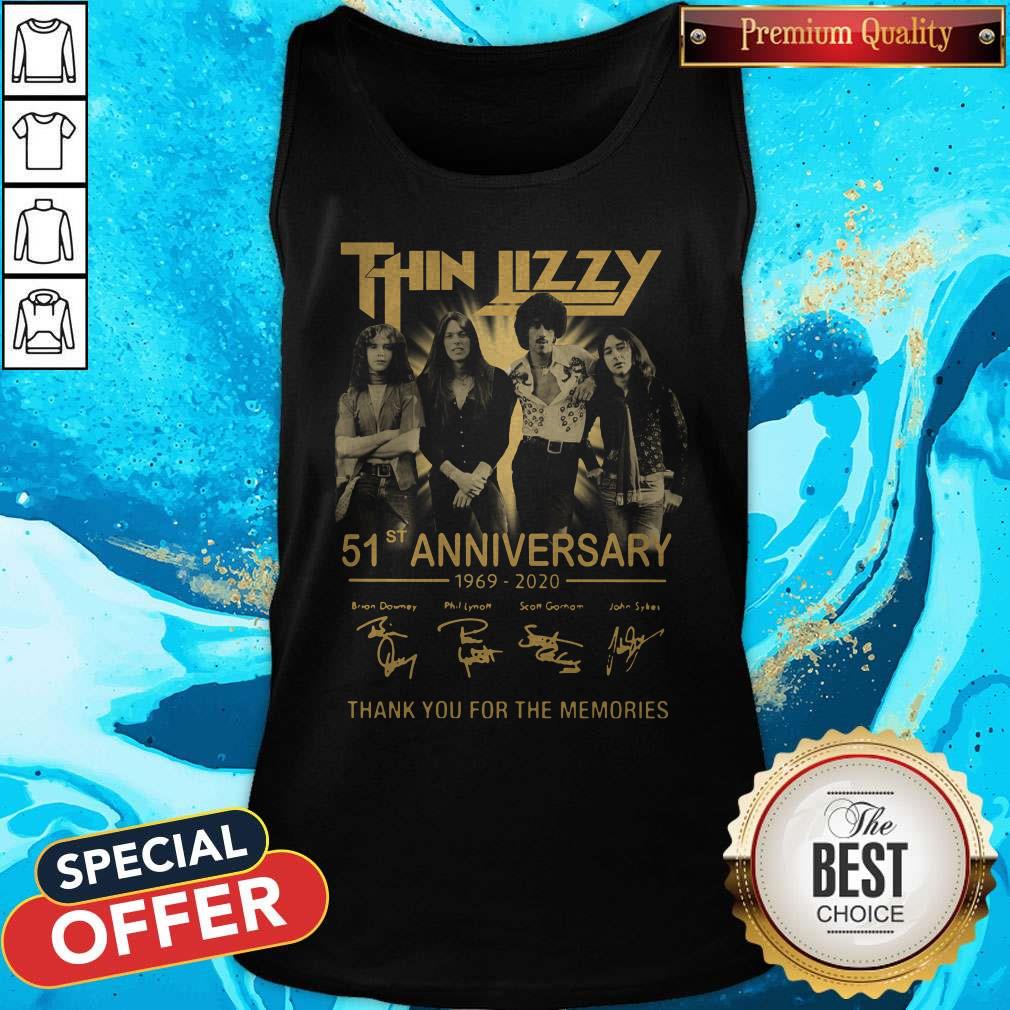 Thin Lizzy 51st Anniversary 1969 2020 Thank You For The Memories Signatures Shirt - Image 3