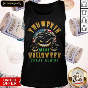Trumpkin Make Halloween Great Again American Flag Tank Top