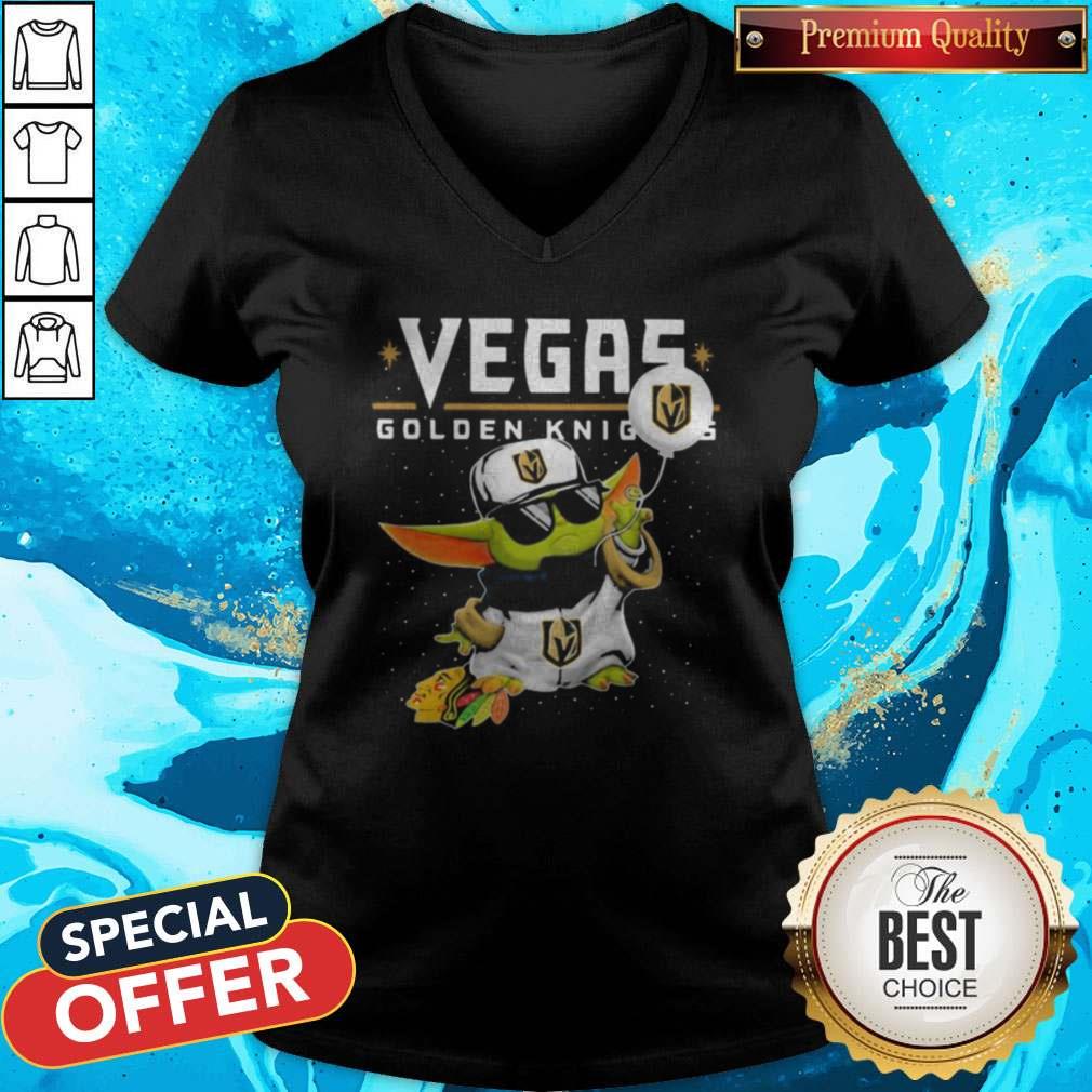 Awesome Baby Yoda Vegas Golden Knights Shirt - Image 3