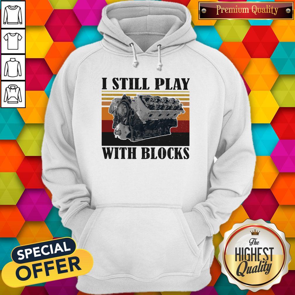 I Still Play With Blocks Engine Vintage Retro Shirt - Image 4