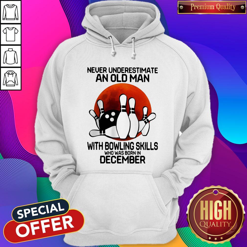 Never Underestimate An Old Man With Bowling Skills Who Was Born In December Sunset Halloween Shirt - Image 5