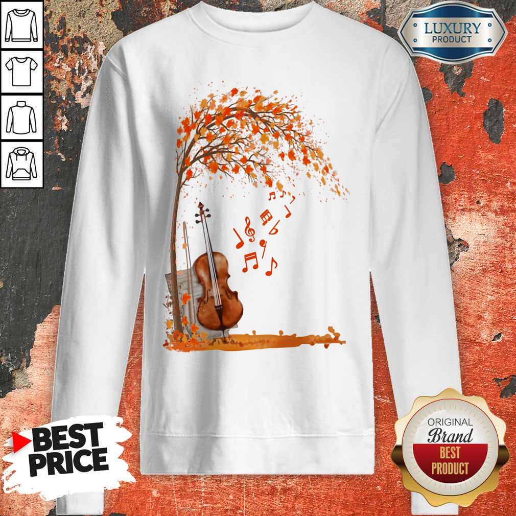 Official Fall Autumn Maple Leaf Violin Shirt - Image 5