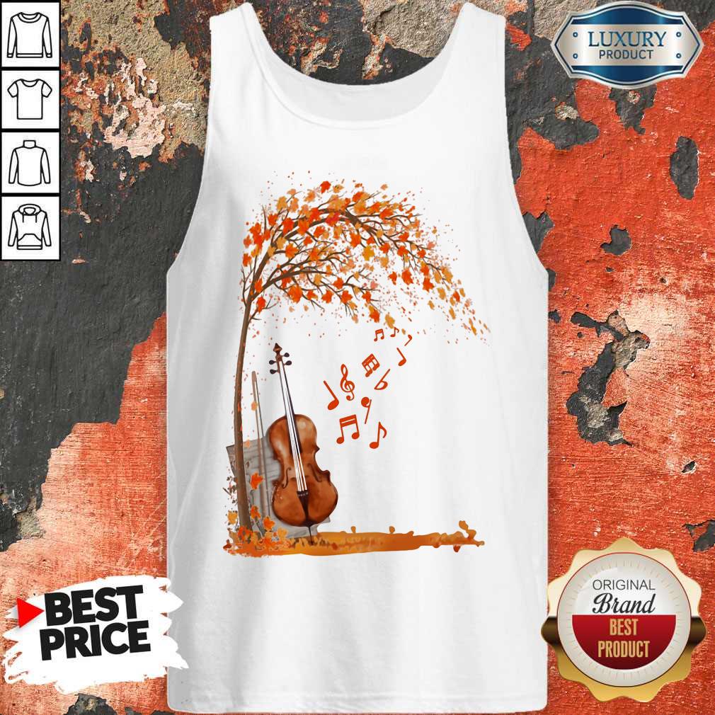 Official Fall Autumn Maple Leaf Violin Shirt - Image 2