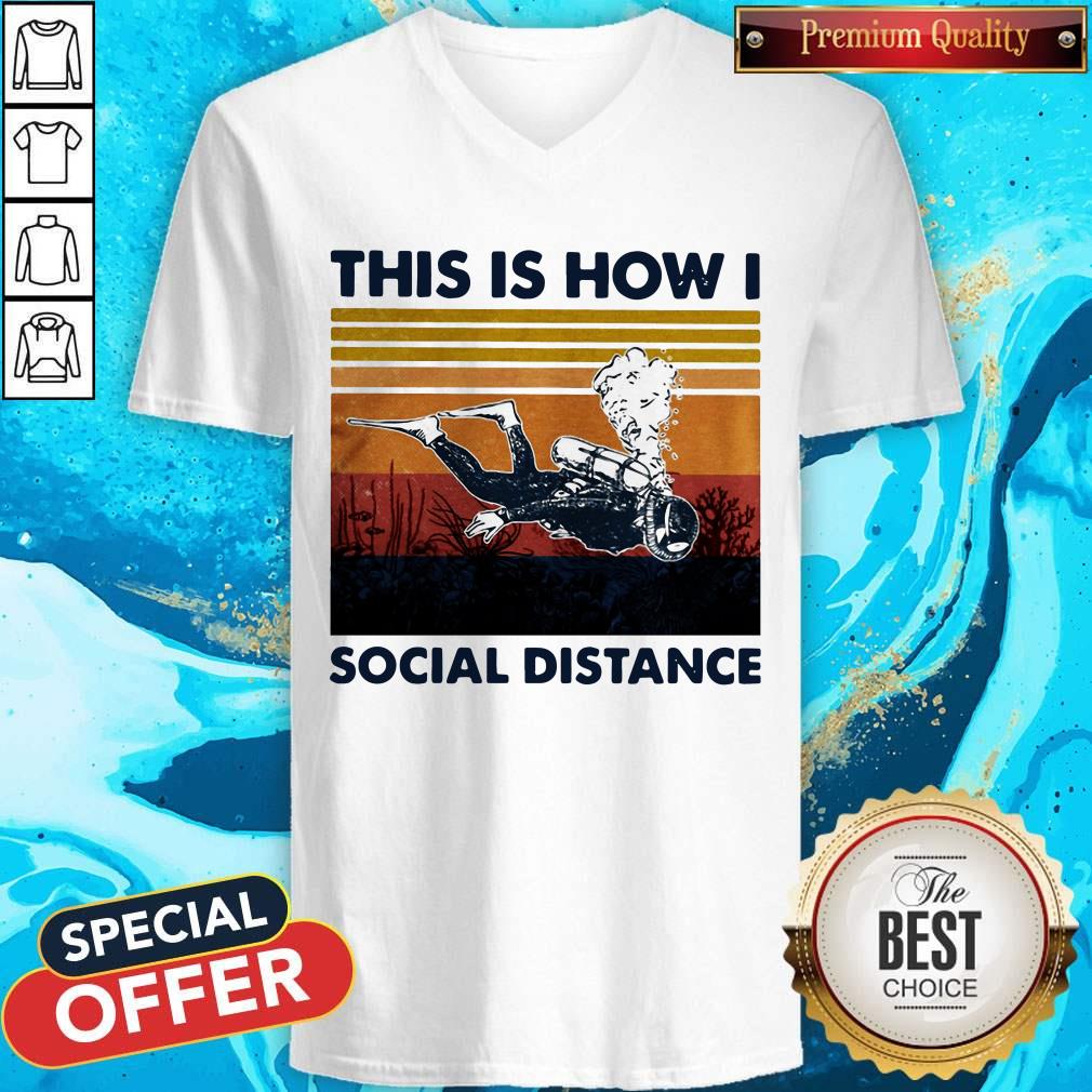 Scuba Drive This Is How I Social Distance Vintage Retro Shirt - Image 3