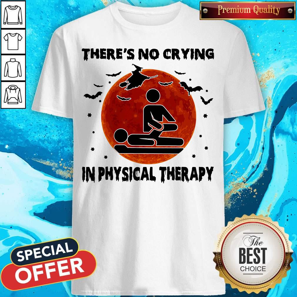 There's No Crying In Physical Therapy Witch Sunset Halloween Shirt