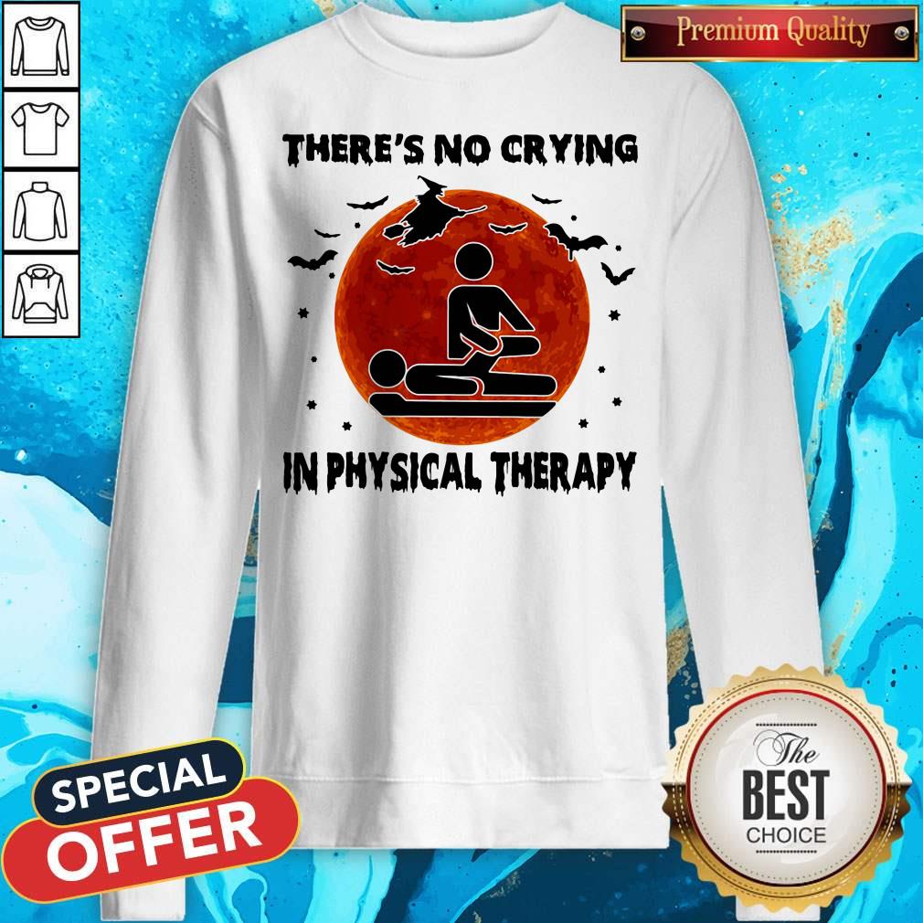 There's No Crying In Physical Therapy Witch Sunset Halloween Shirt - Image 3