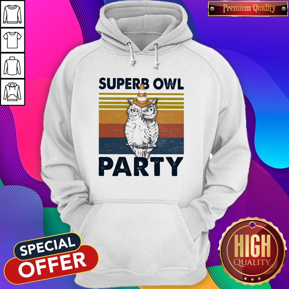 Top Superb Owl Party Vintage Retro Shirt - Image 4