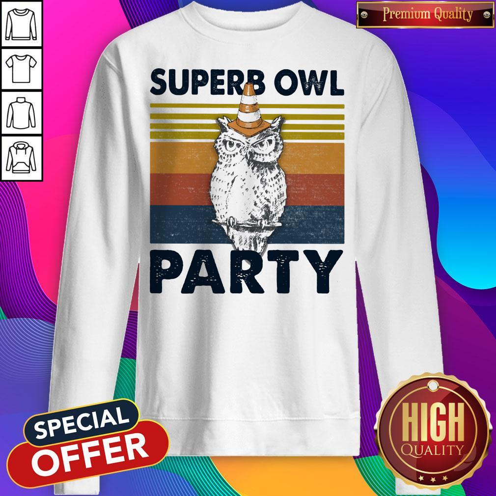 Top Superb Owl Party Vintage Retro Shirt - Image 5
