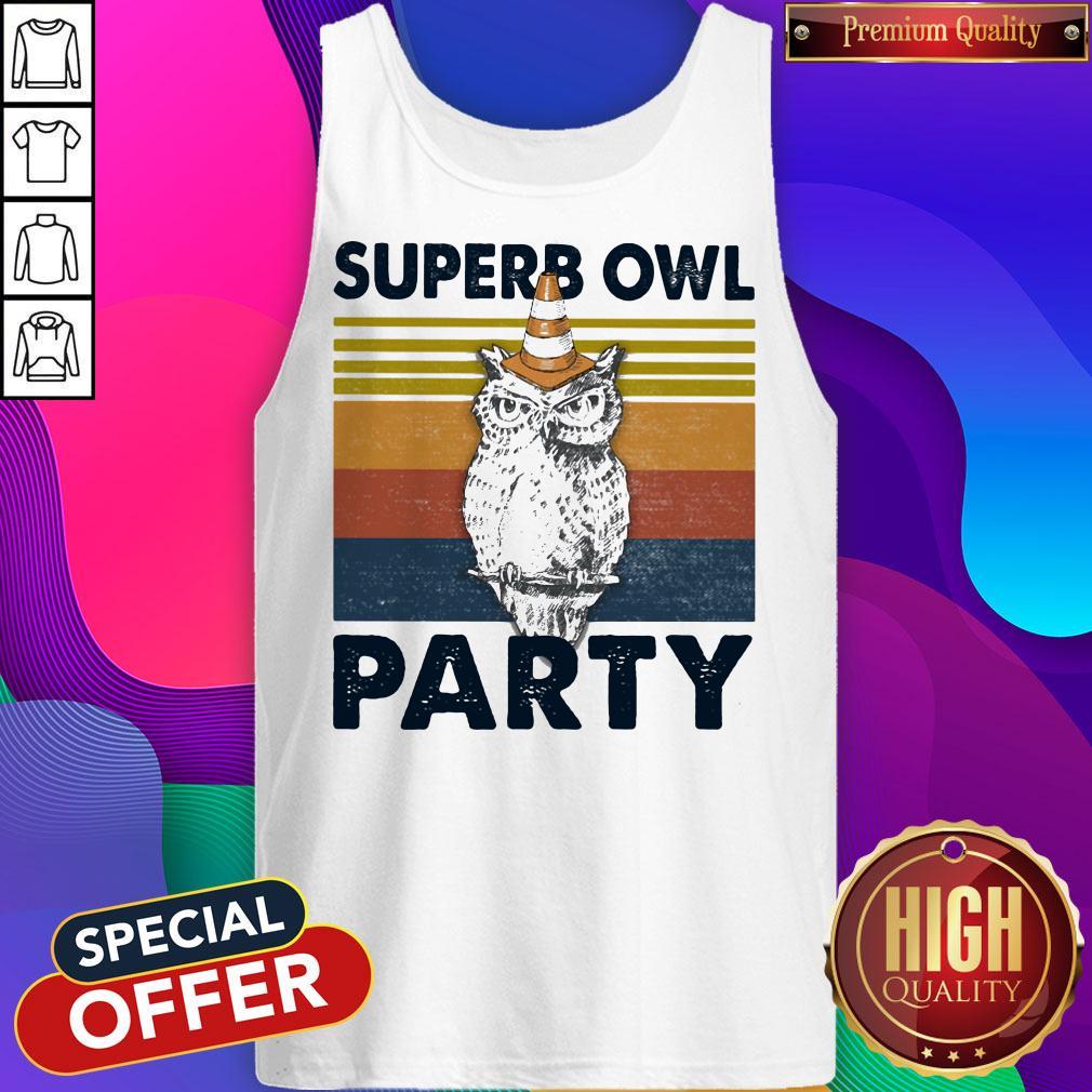 Top Superb Owl Party Vintage Retro Shirt - Image 2
