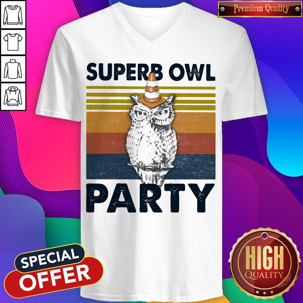 Top Superb Owl Party Vintage Retro Shirt - Image 3