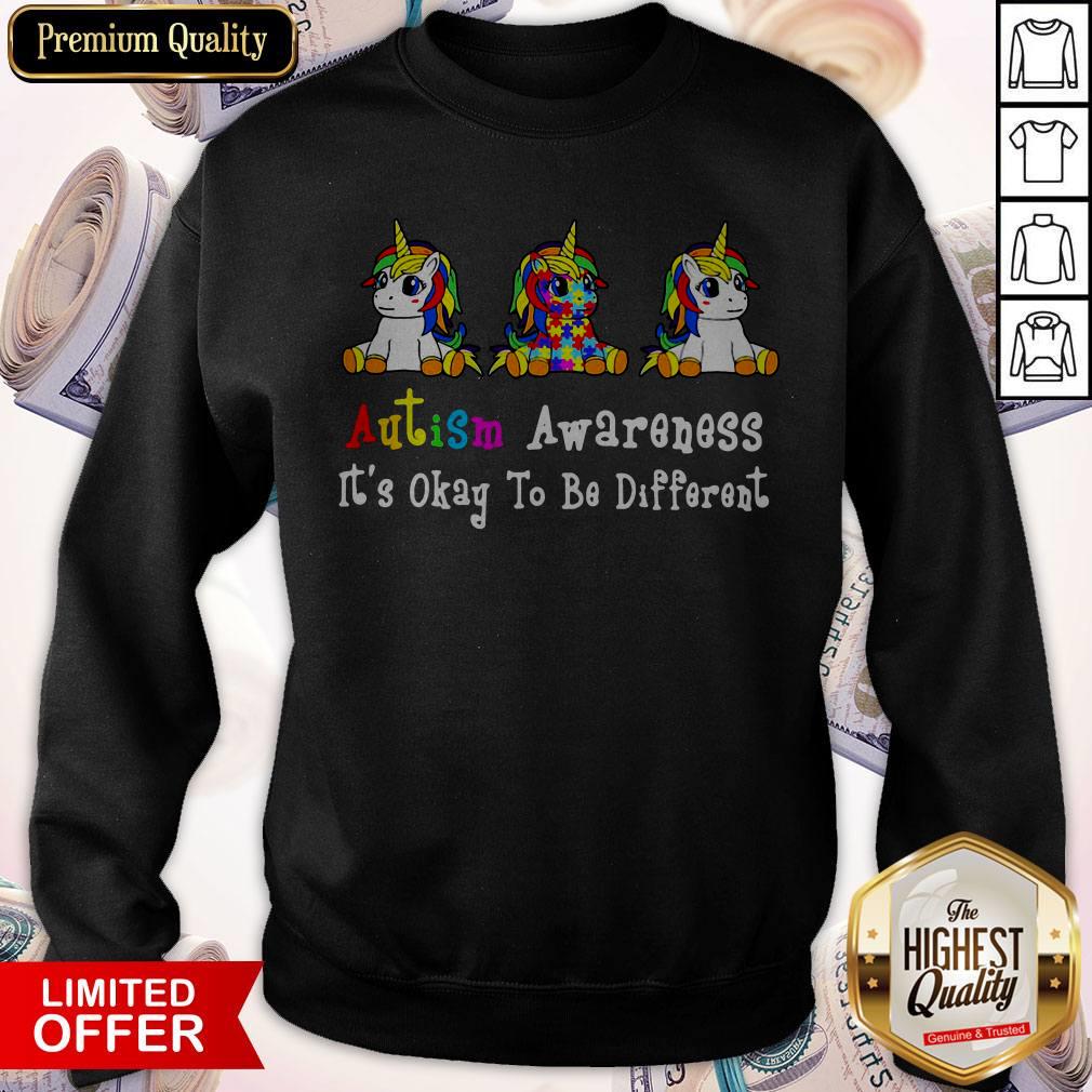 Unicorn Autism Awareness It's Okay To Be Different Shirt - Image 5