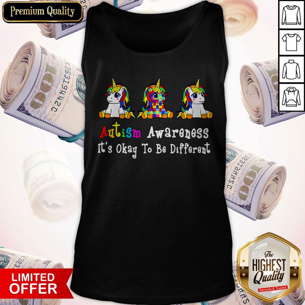 Unicorn Autism Awareness It's Okay To Be Different Shirt - Image 2