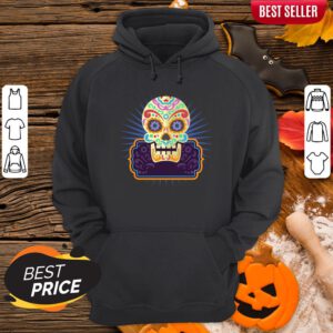 Sugar Skull Day Dead Dia De Los Muertos Vintage Hoodie